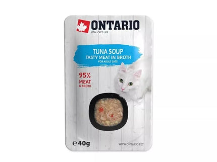 Ontario drėgnas maistas (sriuba) katėms su tunu ir daržovėmis, 40 g