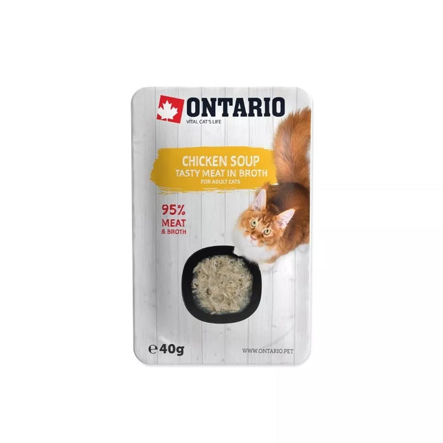 Ontario Wet Food (Soup) for Cats with Chicken and Vegetables, 40 g