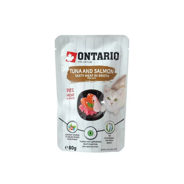 Ontario Tuna and Salmon in Gravy Wet Cat Food, 80g