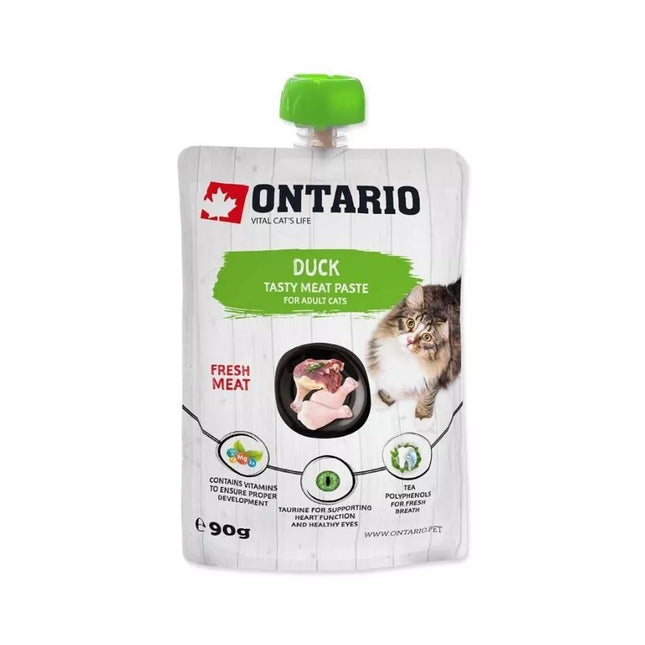 Ontario moist adult cat food with duck, 90 g