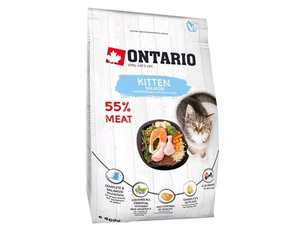 Ontario Complete Kitten Food Salmon, 0.4 kg