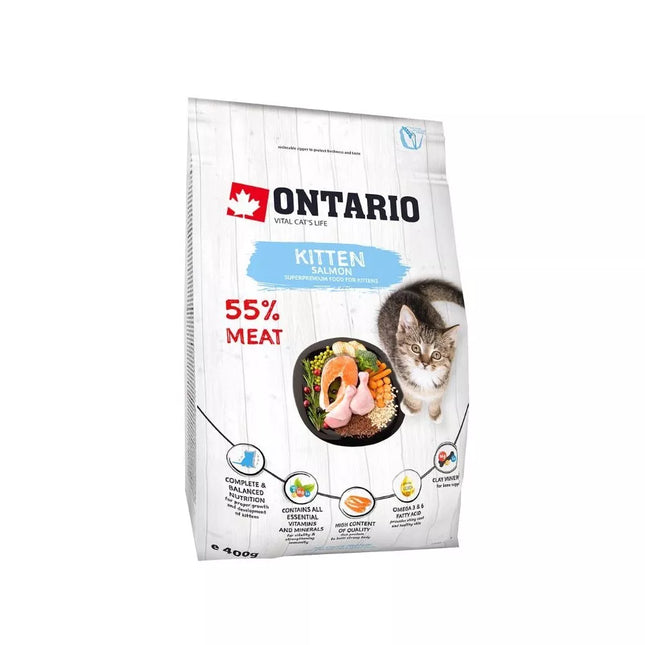 Ontario Complete Kitten Food Salmon, 0.4 kg