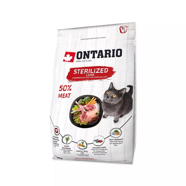 Ontario Complete Food for Sterilised Cats Cat Sterilised Lamb, 0.4 kg