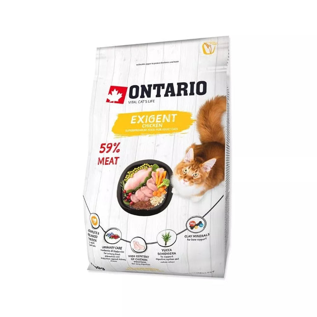 Ontario Cat Exigent Complete Food for Adult Cats, 0.4 kg