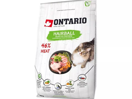 Ontario visavertis pašaras suaugusioms katėms Cat Hairball, 0,4 kg