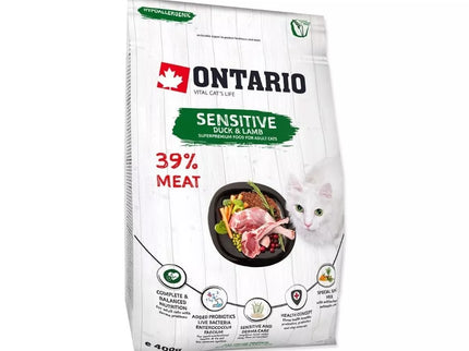 Ontario visavertis pašaras suaugusioms katėms Cat Sensitive, 0,4 kg
