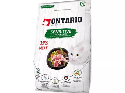 Ontario visavertis pašaras suaugusioms katėms Cat Sensitive, 0,4 kg