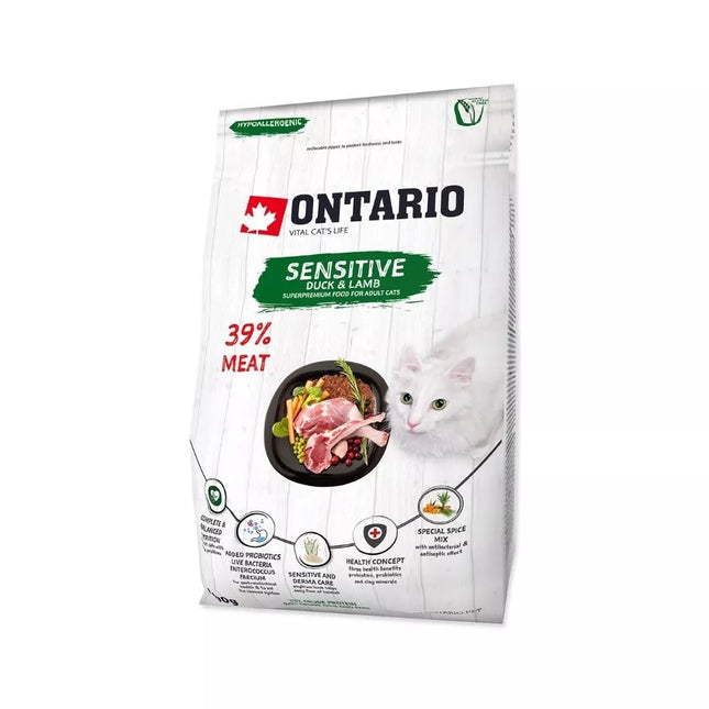 Ontario Complete Food for Adult Cats Cat Sensitive, 0.4 kg