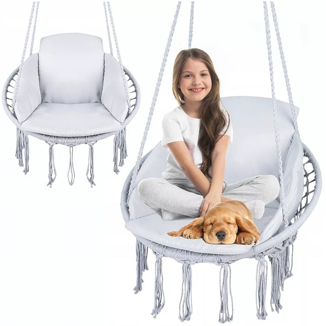 Hanging Hammock + Pillow (Grey)