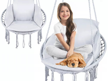 Pakabinamas hamakas + pagalvė (pilkas)