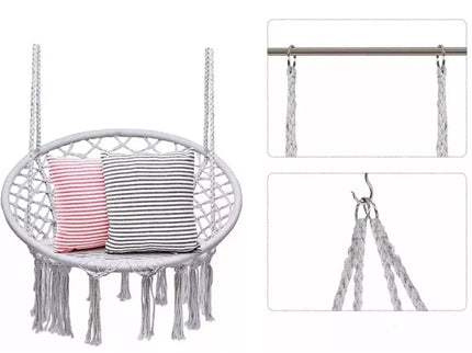 Pakabinamas hamakas su atlošu (Pilkas)