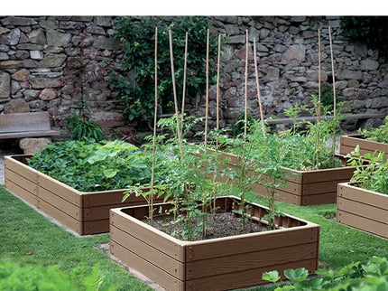 Raised Plastic Garden Bed, 75.6x75.6x25 cm