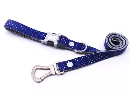 Pavadėlis mėlynas su taškeliais, M/L 120 cm