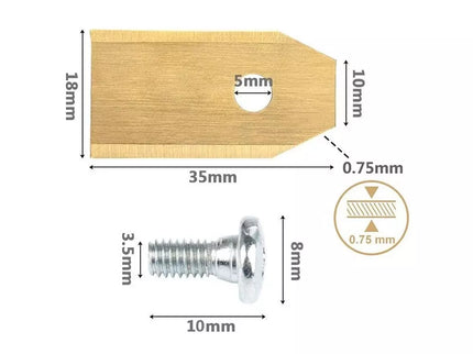 Peiliukų Komplektas Vejos Robotams, 9 vnt.