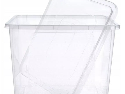 Permatomas plastikinis laikymo konteineris su dangčiu, 30 l