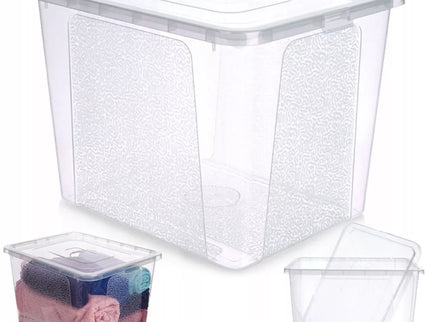 Permatomas plastikinis laikymo konteineris su dangčiu, 30 l