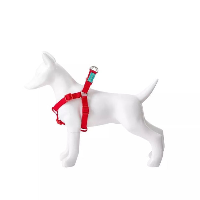 Basic Nylon A-Type Red Pet Harness, 20 mm x 51-70 cm