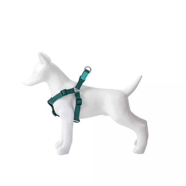 Pet Harness Basic Nylon A-Type, Green, 20 mm x 51-70 cm
