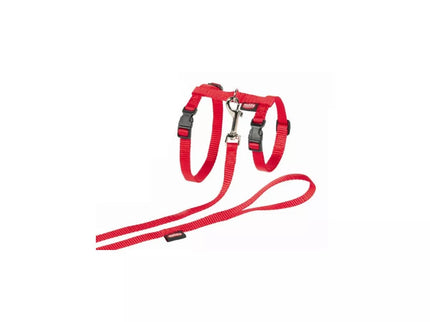 Harness with leash for cats, XL, red