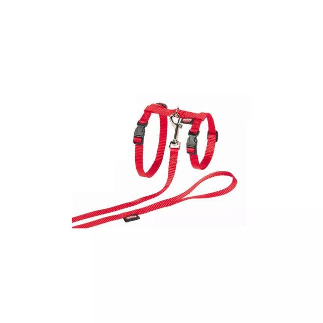 Harness with leash for cats, XL, red