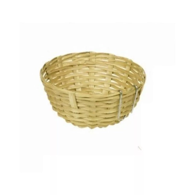 Woven Bamboo Bird Nest, 13x6 cm