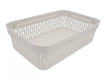White Plastic Box with Lid 40x30x13 cm