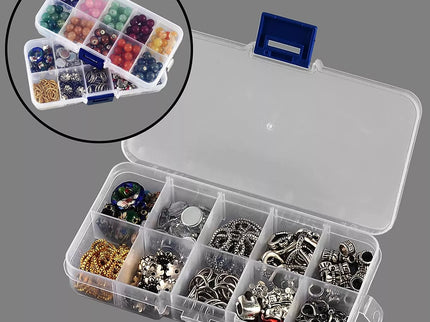Plastic box, 10 compartments