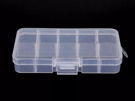 Plastikinė dėžutė, 10 skyrelių