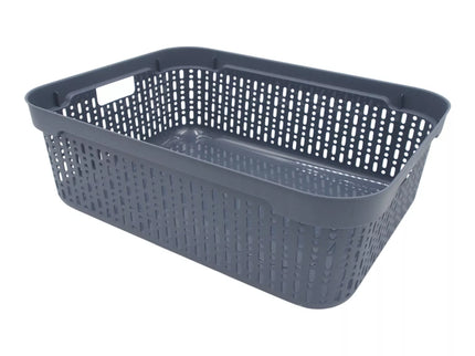 Plastic box with lid, 30x20x9 cm GREY