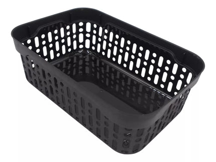 Plastic box with holes, 18 x 12 x 6 cm, BLACK