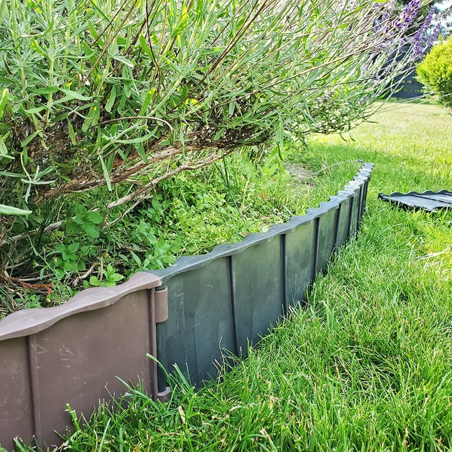 Plastic Lawn Edging 5 pcs. - Brown