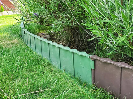 Plastic Lawn Edging 5 pcs. - Brown