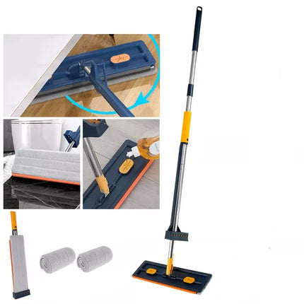 Plokščias grindų šluostės rinkinys su vandens išspaudimo sistema