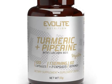 EvoLite Turmeric+Piperine 120 Capsules (Turmeric, Black Pepper Extract)