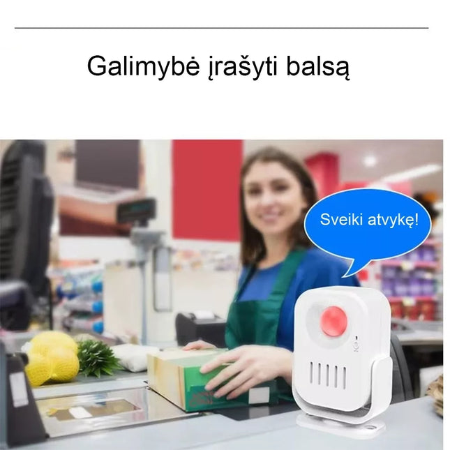 Praėjimo skambutis (galima įrašyti balsą)