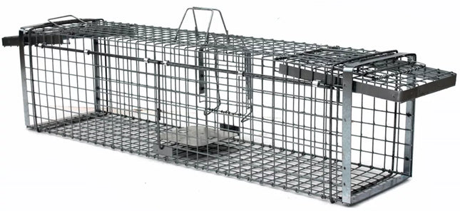 Professional Cage Trap 120x34x34 cm with Two Entrances