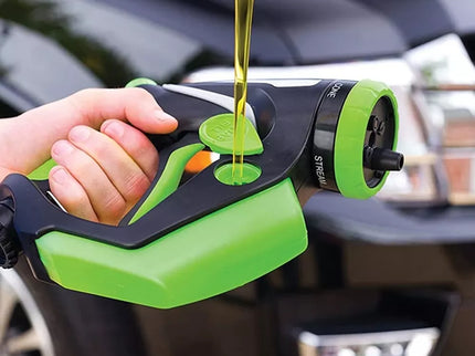 Purkštuvas su šampūno dozatoriumi