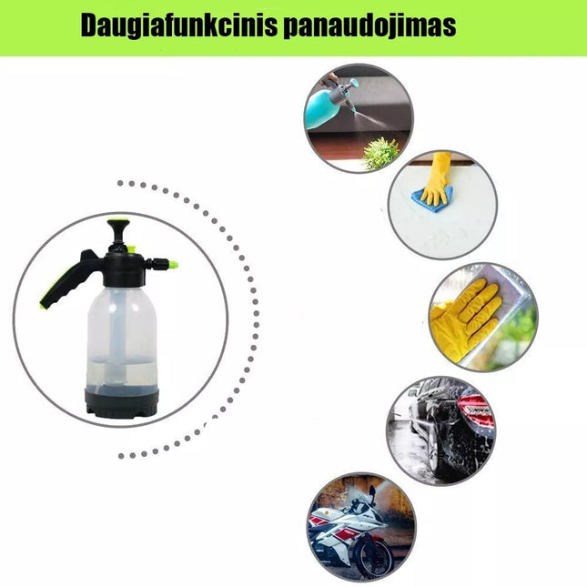 Rankinis slėginis sodo purkštuvas 2 l (skaidrus)