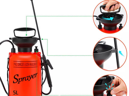 Rankinis slėginis sodo purkštuvas 5 l