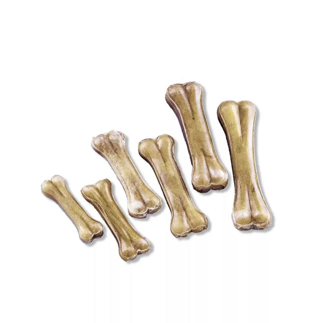 Rudi kaulai šunims iš jaučio odos 10 cm (20 vnt.)