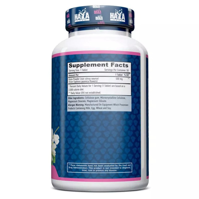 Haya Labs Rutin (Rutin powder from Sophora japonica) 50 tablets