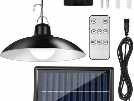 Saulės energija įkraunama pakabinama LED lempa