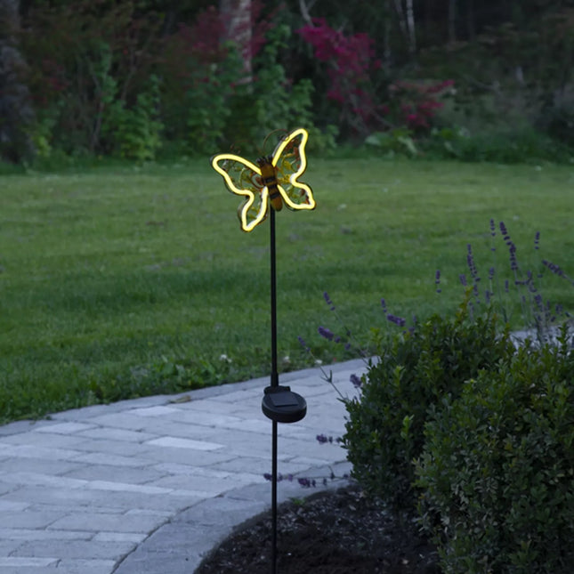 Saulės energija maitinama dekoratyvinė lempa „Drugelis“