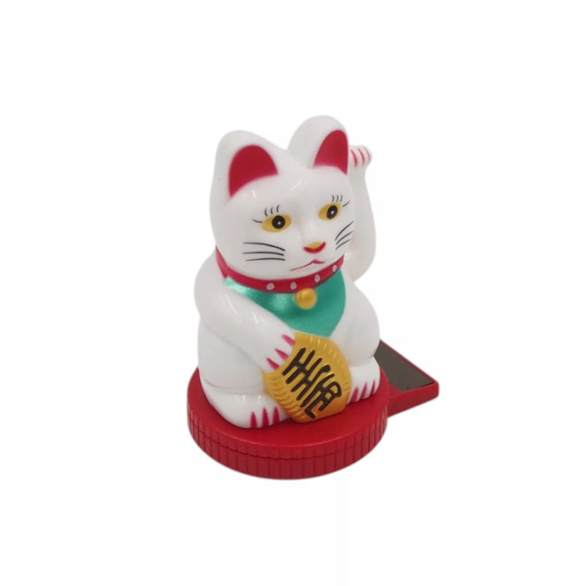 Saulės energija veikianti sėkmės katė „Maneki Neko“
