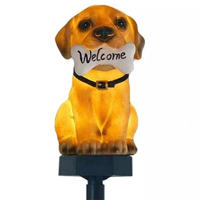 Saulės LED lempa "Šuo su kaulu"