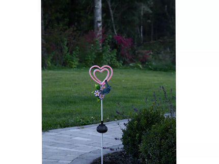 Saulės šviestuvas „Širdis su paukšteliu“