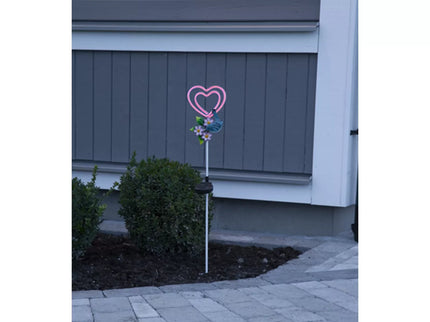 Saulės šviestuvas „Širdis su paukšteliu“