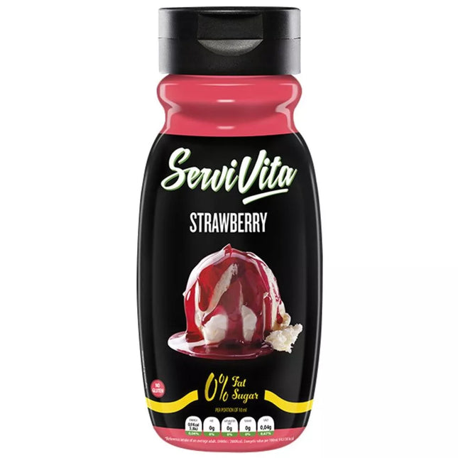 ServiVita Strawberry Dessert Sauce 320 ml.Expiry date 2025-10-10