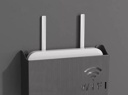 Sieninė lentyna Wi-Fi maršrutizatoriui (Juoda)