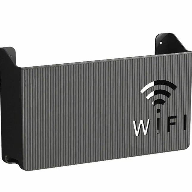 Sieninė lentyna Wi-Fi maršrutizatoriui (Juoda)